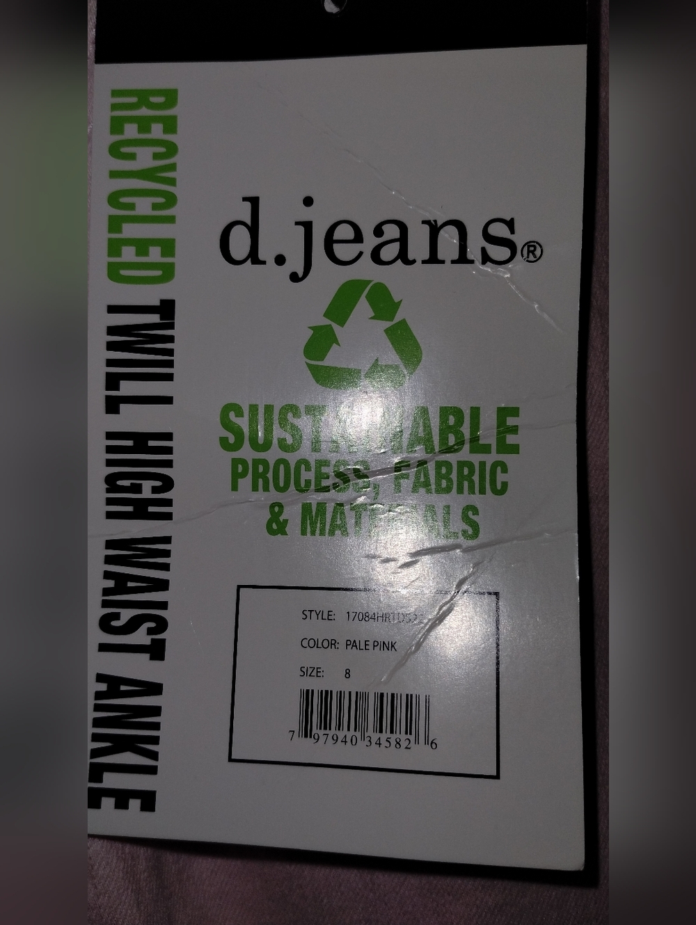 d.jeans Pale Pink High Waist Ankle Jeans - Picture 5 of 9
